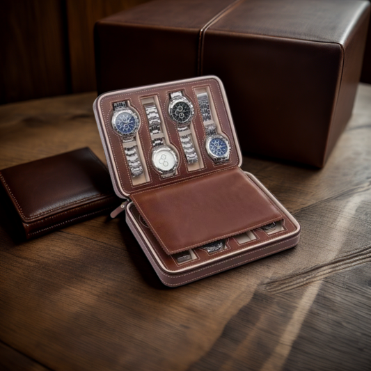 Boîte à montre de voyage Martin en cuir