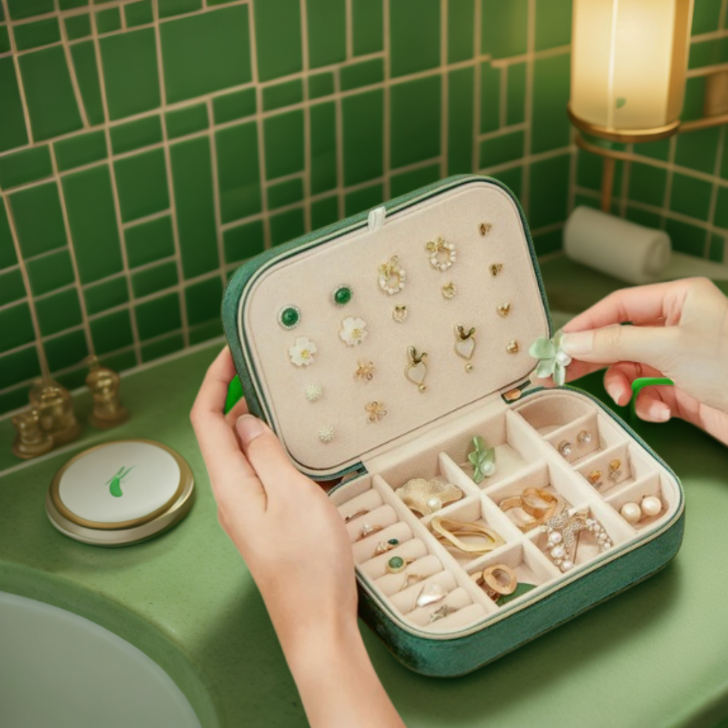 Boîte à bijoux Élodie en velours