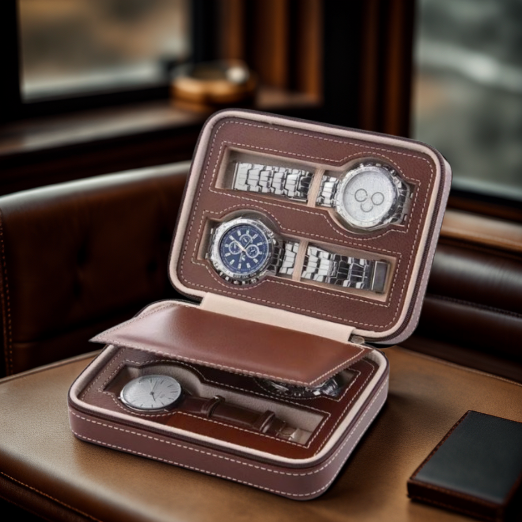 Boîte à montre de voyage Martin en cuir