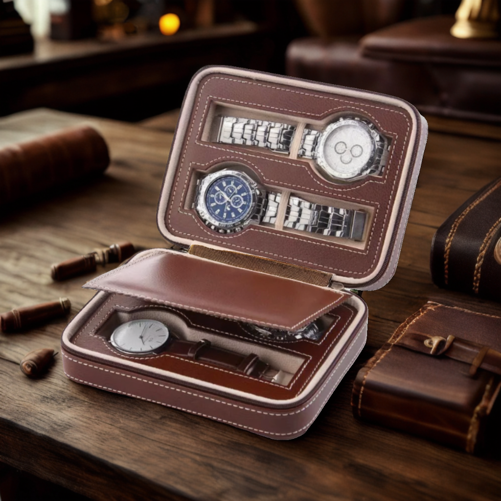 Boîte à montre de voyage Martin en cuir